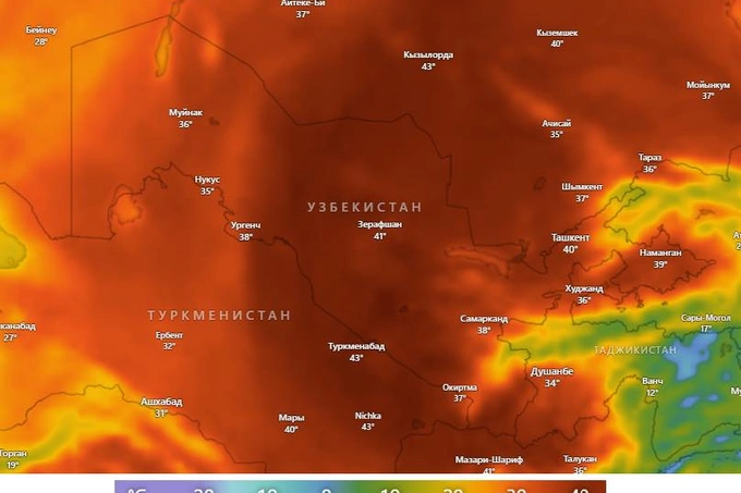 O‘zbekistonda kuchli issiq va shamol kutilmoqda!